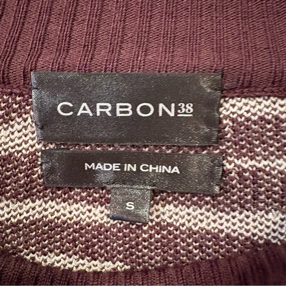 Carbon38 NWT $128 Zebra Print Crewneck Knit Sweater Brown & Cream S P2P 21-23” - Picture 5 of 12